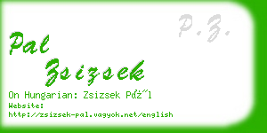 pal zsizsek business card